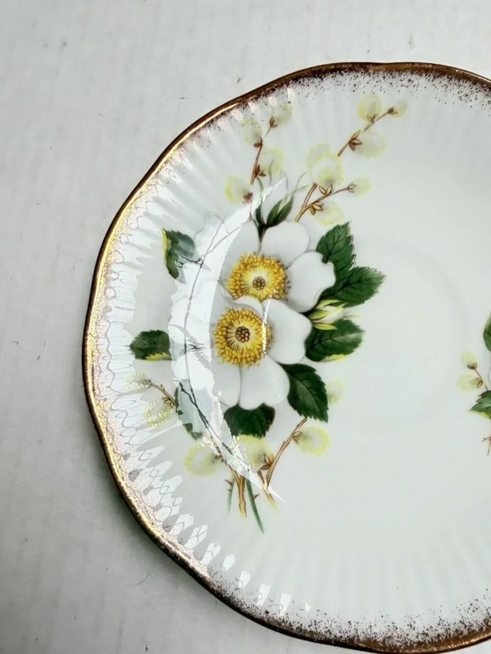 Vintage Rosina China Co Ltd Queen's Fine Bone China Saucer Plate Made In England